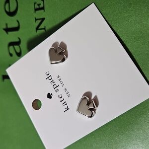 Kate Spade Silver Tone EVERYDAY SPADE Studs, NWT